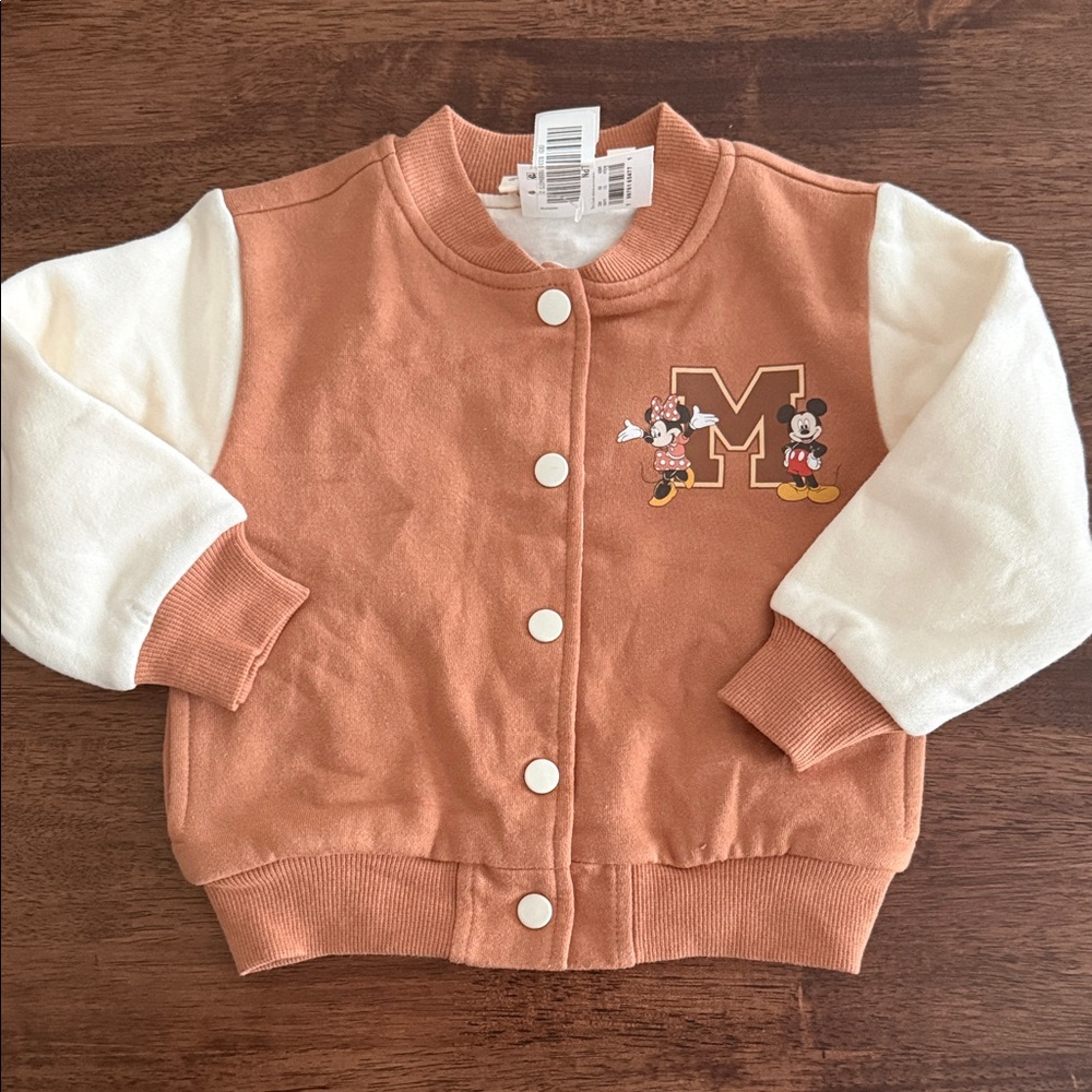 Disney Mickey and Minnie Mouse varsity bomber jacket